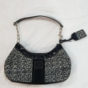 Liz Claiborne Black/White Tweed Shoulder Bag